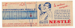 Carnet Anti-tuberculeux 1935 - 2 Fr - 20 Timbres à 10c (16 à L'intérieur) - Pubs  Cacao Suchard - Déjeuner Heudebert - Bmoques & Cuadernillos