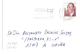 ESPAÑA SPAIN CC CON MAT RODILLO CACERES PATRIMONIO DE LA HUMANIDAD - Lettres & Documents