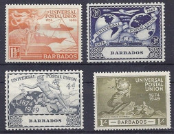 BARBADOS 1949 - UNIVERSAL POSTAL UNION - UPU - YVERT 190/193** - Barbades (1966-...)