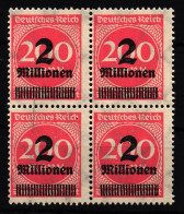 Deutsches Reich 309APc Postfrisch 4er Block, Tiefst Geprüft Infla Berlin #HI697 - Altri & Non Classificati