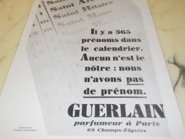 ANCIENNE PUBLICITE PARFUMEUR A PARIS PAS DE PRENOM 1930 - Otros & Sin Clasificación