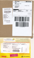 BRD / Bund Harsewinkel DHL Paket Label + Benachrichtigungslabel + Benachrichtigungskarte 2024 Abbott Medizintechnik Phar - Briefe U. Dokumente