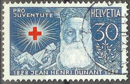 Schweiz Suisse Pro Juventute 1928: Henri Dunant Zu WI 48 Mi 232 Yv 234 Mit Stempel Vom 11.II.35 !! (Zumstein CHF 12.50) - Abarten