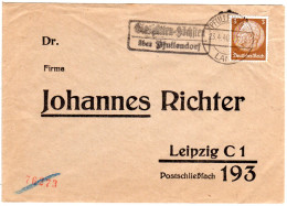 DR 1940, Landpost Stpl. GLASHÜTTEN-HÖCHSTEN über Pfullendorf Auf Brief M. 3 Pf. - Cartas & Documentos