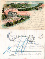 Grünwald B. München M. Gasthof Zum Lindenwirt Schillinger, 1901 Gebr. Litho-AK - Other & Unclassified