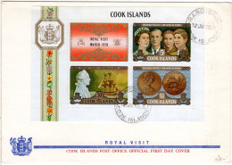 Cook Islands Block 7 Auf Sauberem FDC M. Stpl. Rarotonga 12.JN.70 - Cook Islands