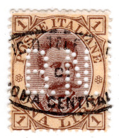 Italien, 1 Lira Umberto M. Perfin Firmenlochung B.N.  - Non Classificati