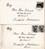 Österreich 1931, Bahnpost Stpl. KREMS-SIGMUNDSHERBERG Auf 2 Briefen V. Rosenburg - Brieven En Documenten