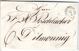 Bayern 1844, Fingerhut Stpl. SCHROBENHAUSEN Auf Porto Brief N. Tittmoning - Prefilatelia
