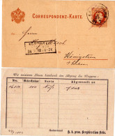 Österreich 1882, 2 Kr. Ganzsache M. Rs. K.K. Bergdirektion Brüx U. Bahnpost-K1 - Briefe U. Dokumente