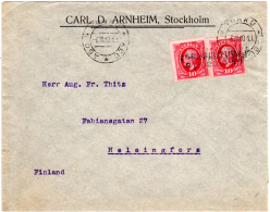 Schweden 1910, Schiffspost Brief M. Finnland Paquebot L2 Ukomsalza Fran Utlandet - Storia Postale