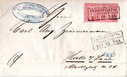 NDP 1869, R2 FRANKFURT A/O. LEBUSER VORSTADT Auf Firmen Brief M. Paar 1 Gr. - Lettres & Documents