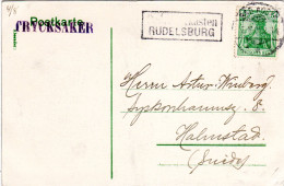 DR 1905, R2 Postbriefkasten RUDELSBURG Auf AK M. Stpl. Bad Kösen - Brieven En Documenten