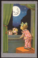 Cartolina Illustrata Bambina, Bambino Con Fiori - Viaggiata 1942 - 1900-1949