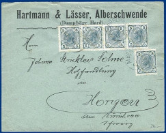 Österreich 1905, K1 ALBERSCHWENDE (V.) Auf MeF Firmen Brief I.d. Schweiz. #S257 - Storia Postale