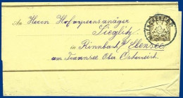 Bayern 1903, Ganzsache Streifband V. München N. Ebensee Ober- Österreich. #S303 - Briefe U. Dokumente