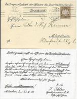 Bayern 1910, Orts Karte D. Reiter Gesellschaft D. Offiziere München. #1461 - Briefe U. Dokumente