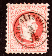 Österreich, 5 Kr. M. Zentr. Böhmen-Fingerhutstpl. ROTH-RETSCHITZ - Storia Postale
