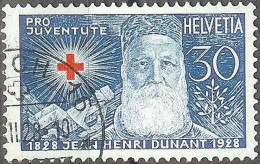 Schweiz Suisse Pro Juventute 1928: Henri Dunant Zu WI 48 Mi 232 Yv 234 Stempel ZÜRICH 16 ?.XII.28 (Zumstein CHF 12.50) - Gebruikt