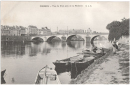 CPA DE CORBEIL  (ESSONNE)  VUE DU PONT PRIS DE LA PÊCHERIE - Corbeil Essonnes