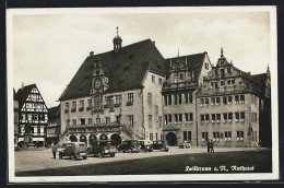 AK Heilbronn A. N., Rathaus Mit Parkenden Autos  - Heilbronn