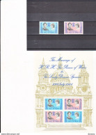 MAN 1981 Mariage Du Prince Charles Et De Lady Diana Spencer Yvert 189-190 + BF 5 NEUF** MNH Cote 5,75 Euros - Isla De Man