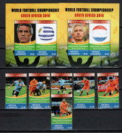 Antigua 2010 Football Soccer World Cup Set Of 6 + 2 S/s MNH - 2010 – South Africa