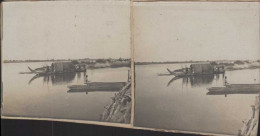 Photo Stéréoscopique Tchad Fort Lamy Sur Le Chari Grande Pirogue Baguirmi - Stereoscopic