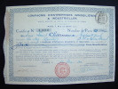 Certificat De 10 Parts " Cie D'entreprises Immobilières Et Industrielles " Paris 1930 Bon état. - Bank & Versicherung