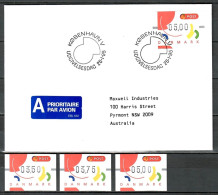 Dänemark, ATM MiNr. 2 (3,50+3,75+5,00 Kr.) + FDC (5,00 Kr.); ; B-943 - Machine Labels [ATM]