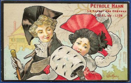 CPA Publicité Publicitaire Réclame Non Circulé Pétrole Hahn Coiffure Bottaro Art Nouveau - Advertising