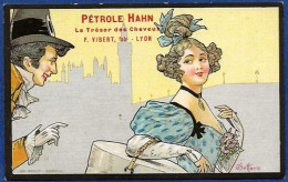CPA Publicité Publicitaire Réclame Non Circulé Pétrole Hahn Coiffure Bottaro Art Nouveau - Advertising