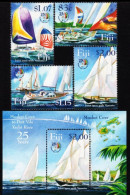 Fiji - 2004 - 25 Years Of Musket Cove - Port Vila Yacht Race - Joint Issue W Vanuatu - Mint Stamp Set + Souvenir Sheet - Fidji (1970-...)