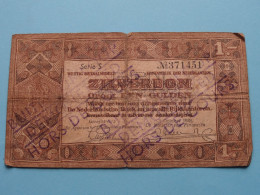 1 Gulden ZILVERBON ( Serie S N° 371451 - 1 Oct 1938 ) Buiten Omloop ( For Grade, Please See Photo ) Circulated ! - 1 Gulde