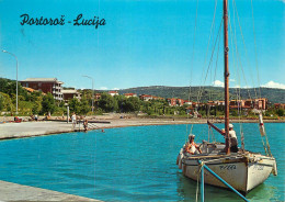 Navigation Sailing Vessels & Boats Themed Postcard Portoroz Lucija - Zeilboten