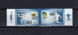 Azerbaijan 2010 Football Soccer World Cup Set Of 2 MNH - 2010 – Zuid-Afrika