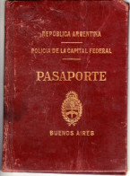 Argentina 1948 Much Travelled Document, Europe, Many Revenue Stamps. Signed Passport History Document - Historical Documents