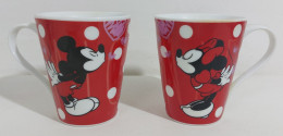 I108176 Coppia Tazze Da Latte In Ceramica Disney - Topolino E Minnie - Tasas