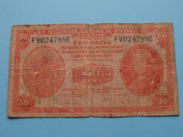 50 Cent ( FV024788E - 2 Maart 1943 ) Nederlands Indië ( For Grade, Please See Photo ) Circulated ! - Nederlands-Indië