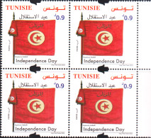 2022- Tunisie- Fête De L’Indépendance / Drapeau En Bloc De 4 V. MNH***** - Timbres