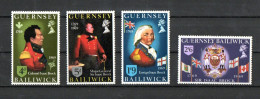 GUERNSEY- SIR ISAAC BROCK- Complete 4V 1969 MNH Set - Guernsey