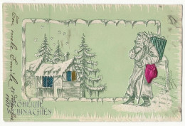 583 - Fröhliche Weihnachten - Père Noël " En Relief" - Santa Claus