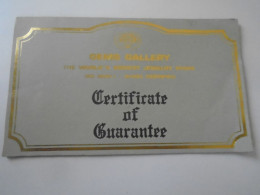 D202253  Gems Gallery -Certificate Of Guarantee - Thailand - Other & Unclassified