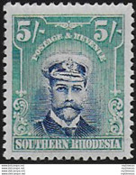 1924 Southern Rhodesia 5s. MNH SG. N. 14 - Autres & Non Classés