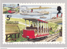 MAN 1988 TRAMWAYS CARTE MAXIMUM Yvert 354 - Isle Of Man