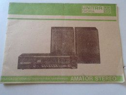 D202254    UNITRA DIORA  Amator Stereo Radio - Booklet  Polska Poland - Altri Disegni