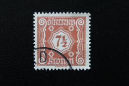 1922 Mi AT P 107 TIMBRE-TAXE 7 1/2 KRONEN OBLITERE - Impuestos