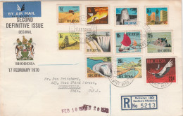 Rhodesia 1970 FDC Mailed - Rhodesien (1964-1980)