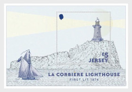 Jersey UK Great Britain 2024 50 Years Of La Corbière Lighthouse Block MNH - Jersey