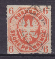 Preussen 1861-65 Mi. 15a, 6 Pf. Preussischer Adler Im Achteck (2 Scans) - Afgestempeld